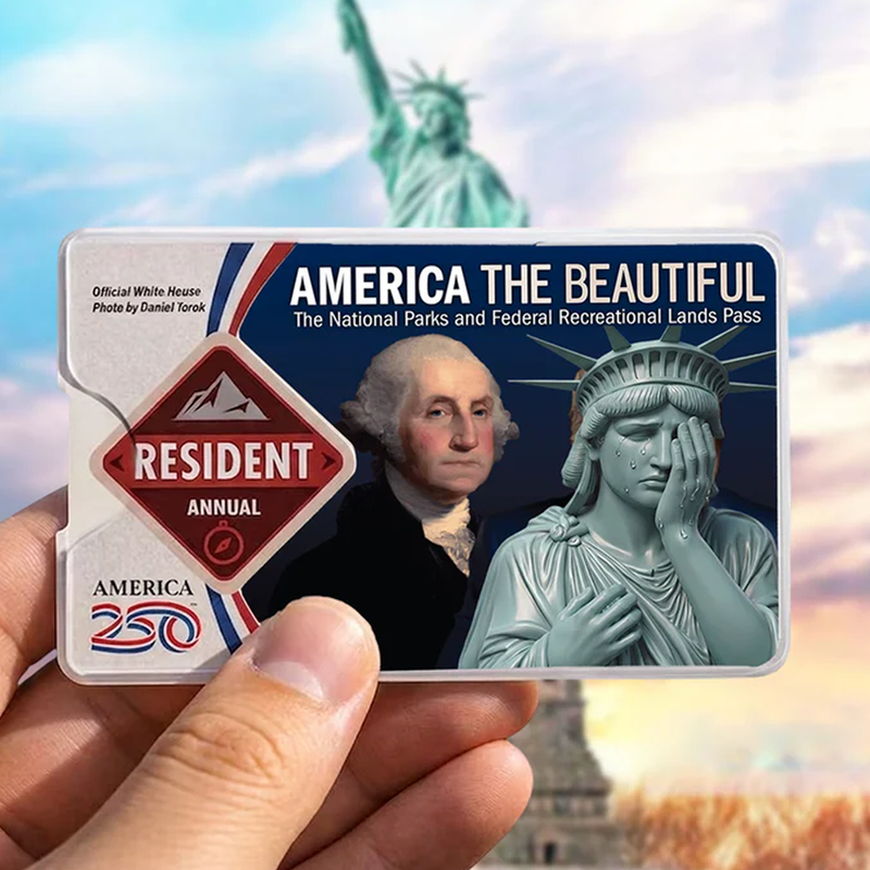 Anti Trump Card - National Park Pass Sleeve - America The Beautiful Pass Protector - Protect Our Parks