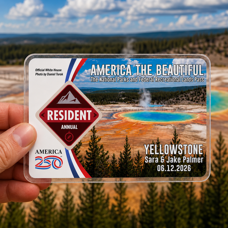 Personalized National Park Pass Sleeve - America The Beautiful Card Cover - Gift for Nature Lovers