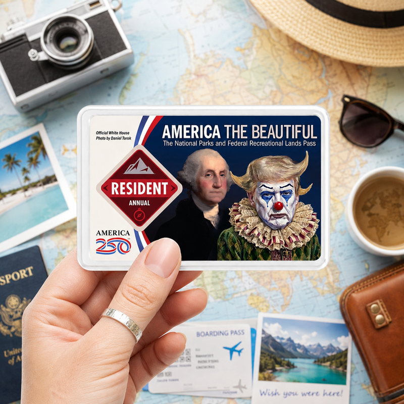 Anti Trump Card - National Park Pass Sleeve - America The Beautiful Pass Protector - Protect Our Parks