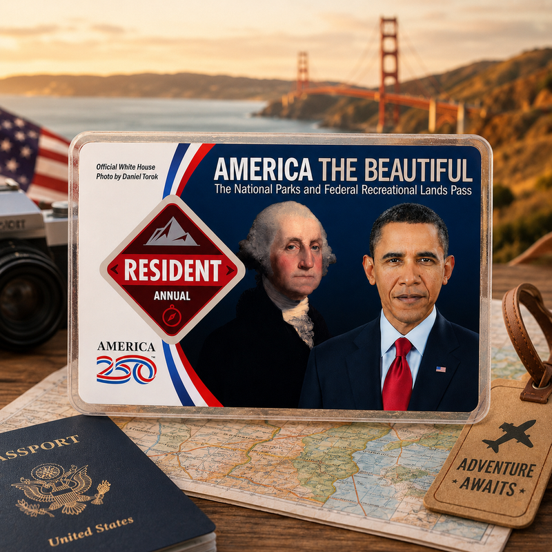National Park Pass Sleeve - Anti Trump Card - America The Beautiful Pass Protector