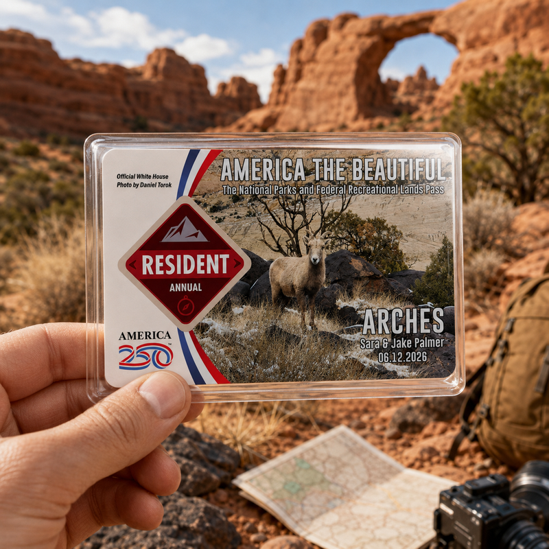Arches Card Sleeve National Park - America The Beautiful Pass Protector - The Beautiful Card Cover - Gift for Nature Lovers