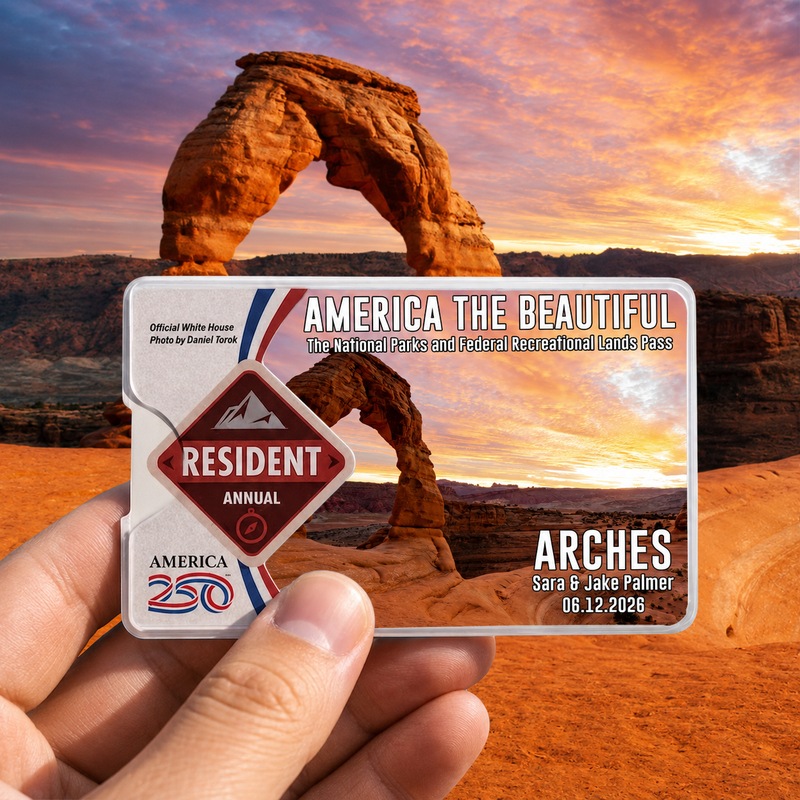 Arches Card Sleeve National Park - America The Beautiful Pass Protector - The Beautiful Card Cover - Gift for Nature Lovers