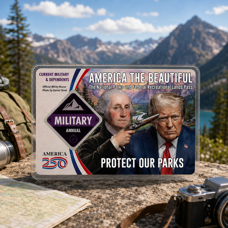 Anti Trump Card - National Park Pass Sleeve - America The Beautiful Pass Protector - Protect Our Parks