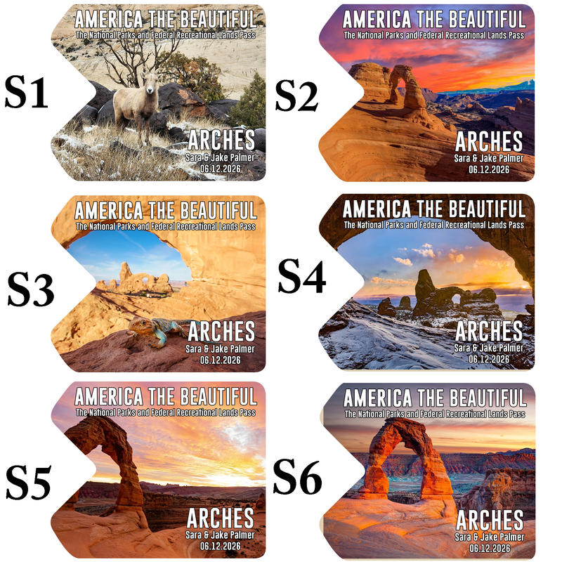 Arches Card Sleeve National Park - America The Beautiful Pass Protector - The Beautiful Card Cover - Gift for Nature Lovers
