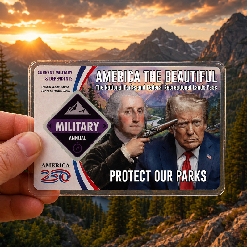 Anti Trump Card - National Park Pass Sleeve - America The Beautiful Pass Protector - Protect Our Parks