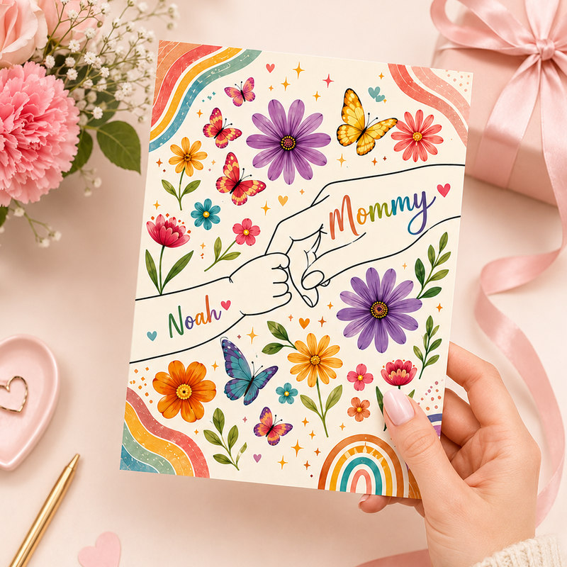 First Time Mom Card | Custom Mommy And Me Card | New Mom Gift |