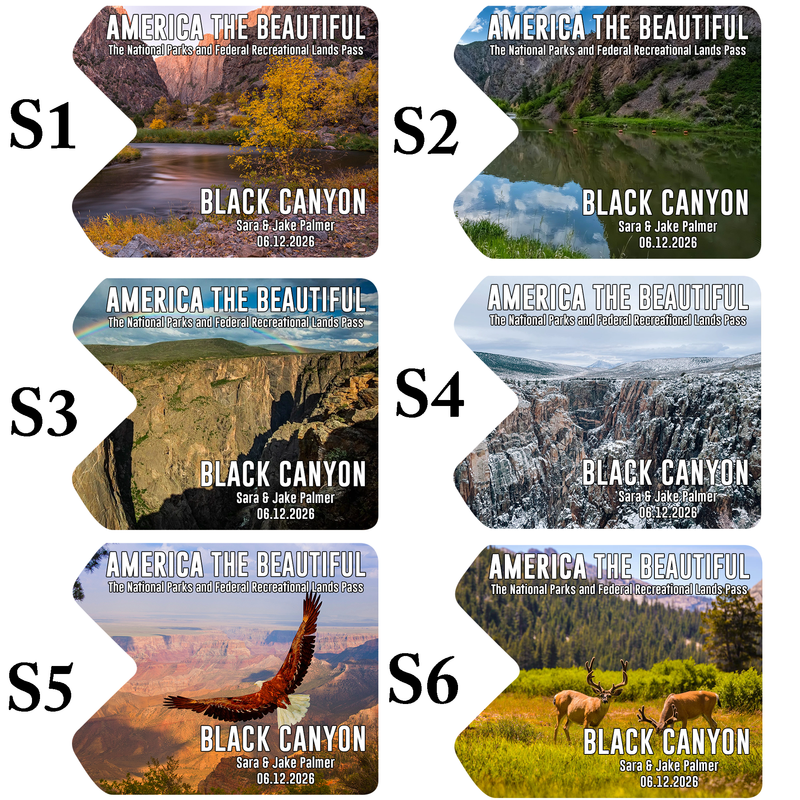 Black Canyon Card Sleeve National Park - Hiker Gifts - National Park Pass Sleeve - America The Beautiful Card Cover