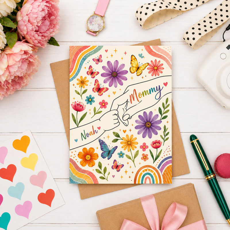 First Time Mom Card | Custom Mommy And Me Card | New Mom Gift |
