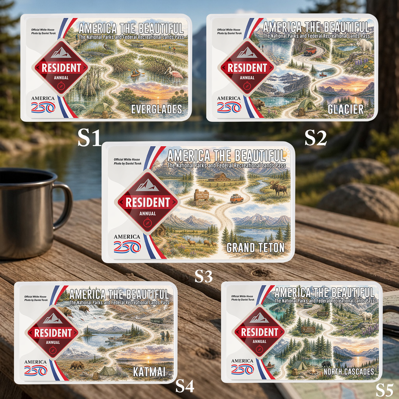 Grand Teton National Park Map Pass Sleeve - America The Beautiful Pass Protector - Card Cover - Gift for Nature Lovers