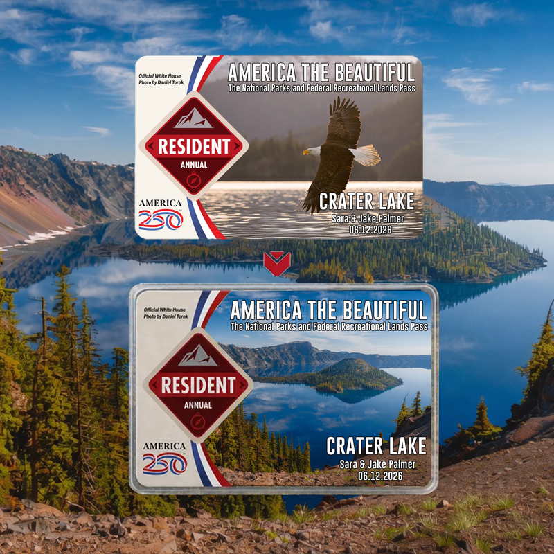 Personalized National Park Pass Sleeve - America The Beautiful Card Cover - Gift for Nature Lovers