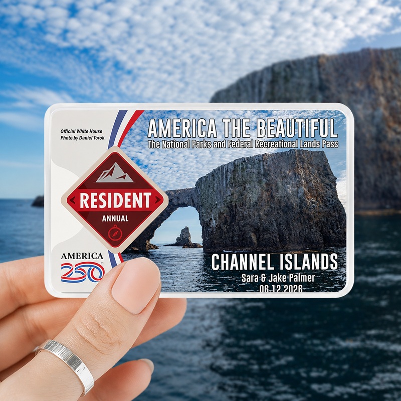 Channel Islands Card Sleeve - National Park Pass Sleeve - America The Beautiful Card Cover - Gift for Nature Lover - Protect Our Parks