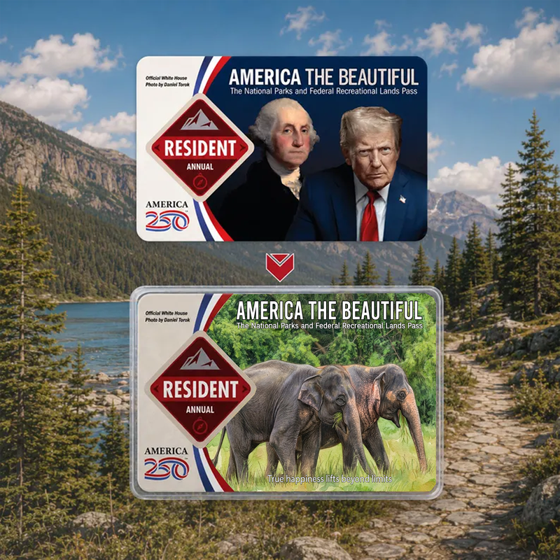 National Park Pass Sleeve Animal Wildlife Card - America The Beautiful Pass Protector - America The Beautiful Card Cover - Gift for Nature Lovers