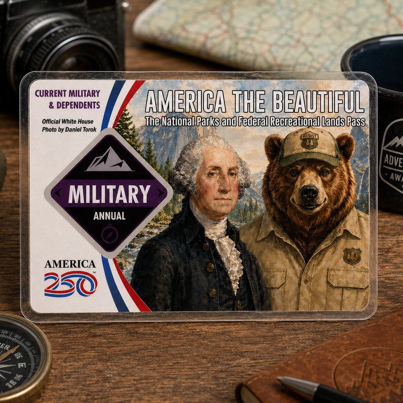 National Park Pass Sleeve - America The Beautiful Pass Protector - Anti Trump Card - Protect Our Parks
