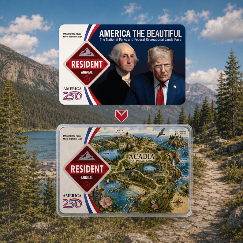 Grand Teton National Park Map Pass Sleeve - America The Beautiful Pass Protector - Hiker Gifts